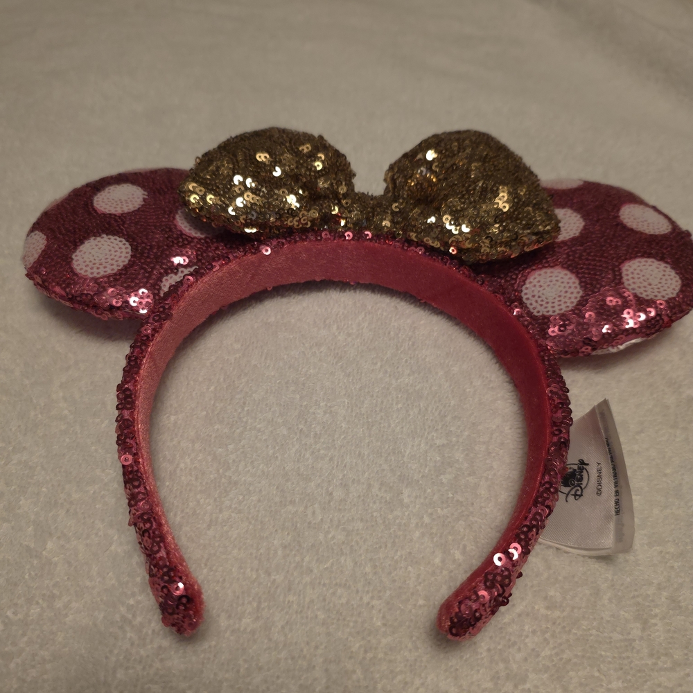 Disney Pink and Gold Sequin Ears Headband